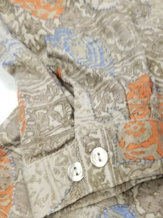 Woolrich Shirt Womens M Medium Long Sleeve Print Paisley Colorful Button Western - Picture 5 of 7